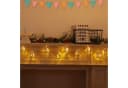 Quntis LED-Lichterkette 150cm Häuschen Design Warmweiß Batteriebetrieben Bild 4