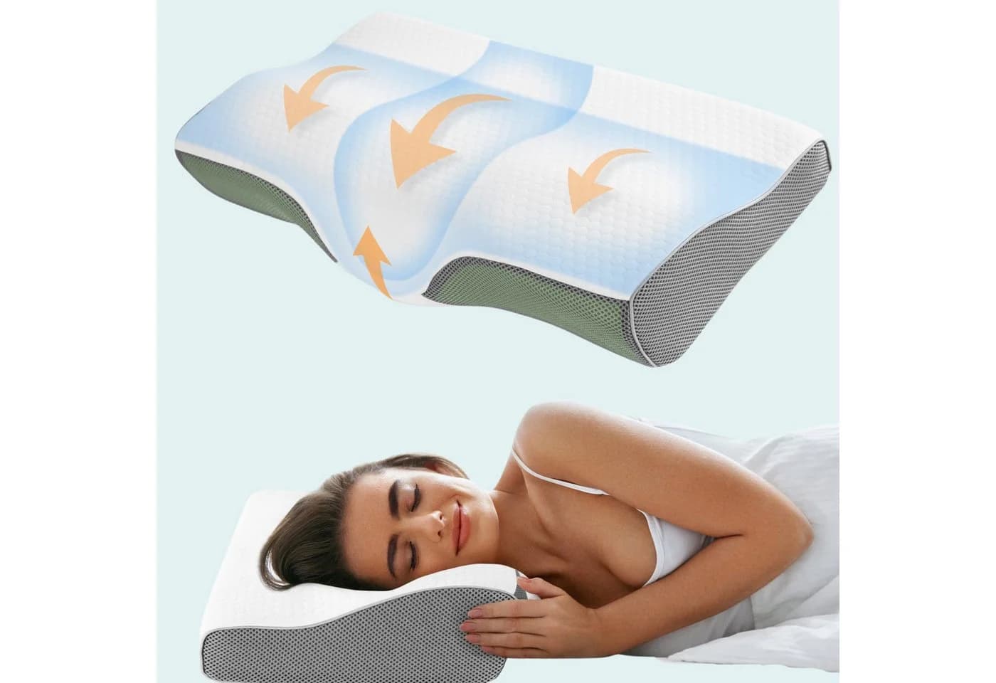 Ergonomisches Nackenstützkissen aus Memory Foam - Bild 2