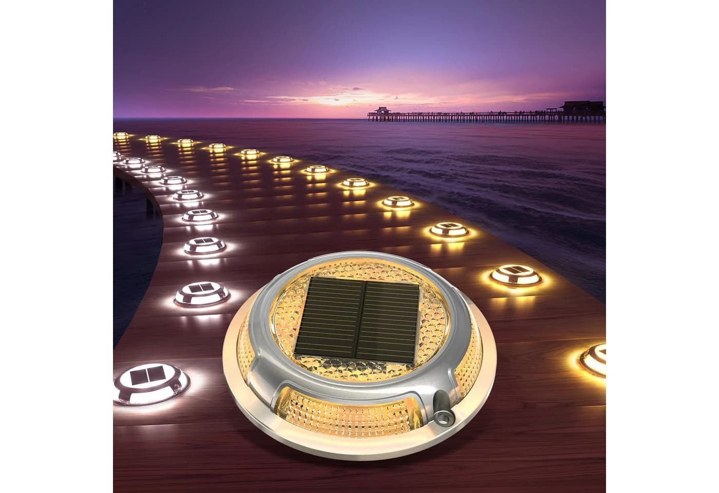 Quntis LED Solarleuchte 4 Stück Außen Dimmbar Warmweiß - Bild 2