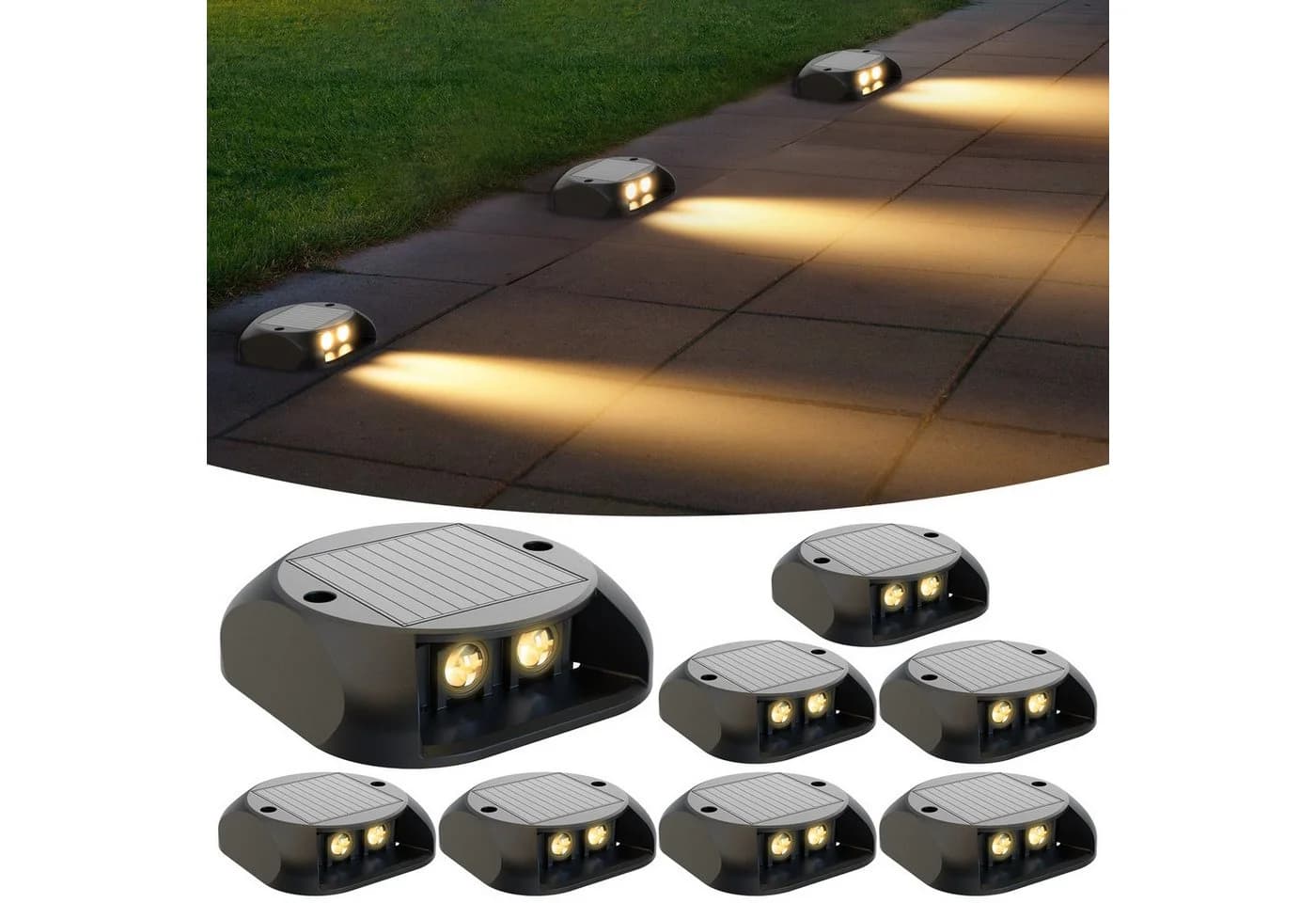 Quntis LED Solarleuchte Warmweiß Solar Gartenbeleuchtung - Bild 2