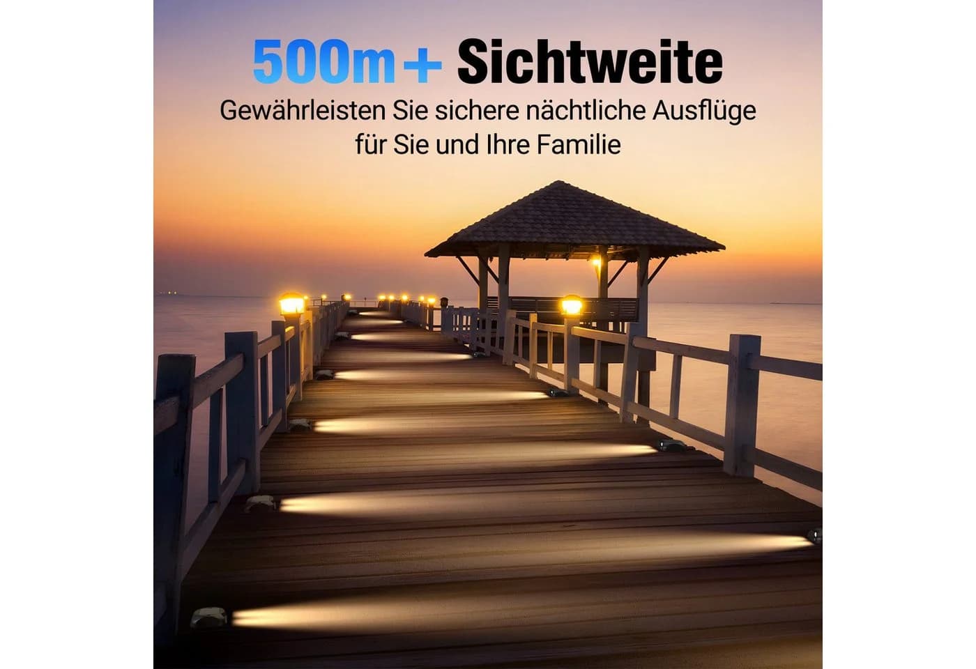 Quntis LED Solarleuchte Warmweiß Solar Gartenbeleuchtung - Bild 3