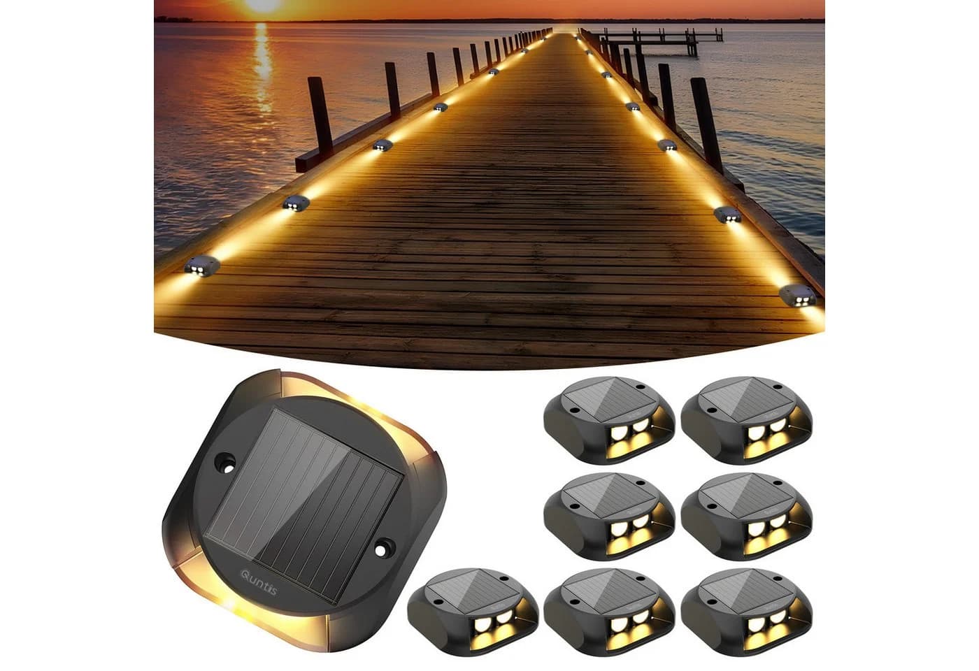 Quntis LED Solarleuchte Warmweiß 4 Stück - Bild 2