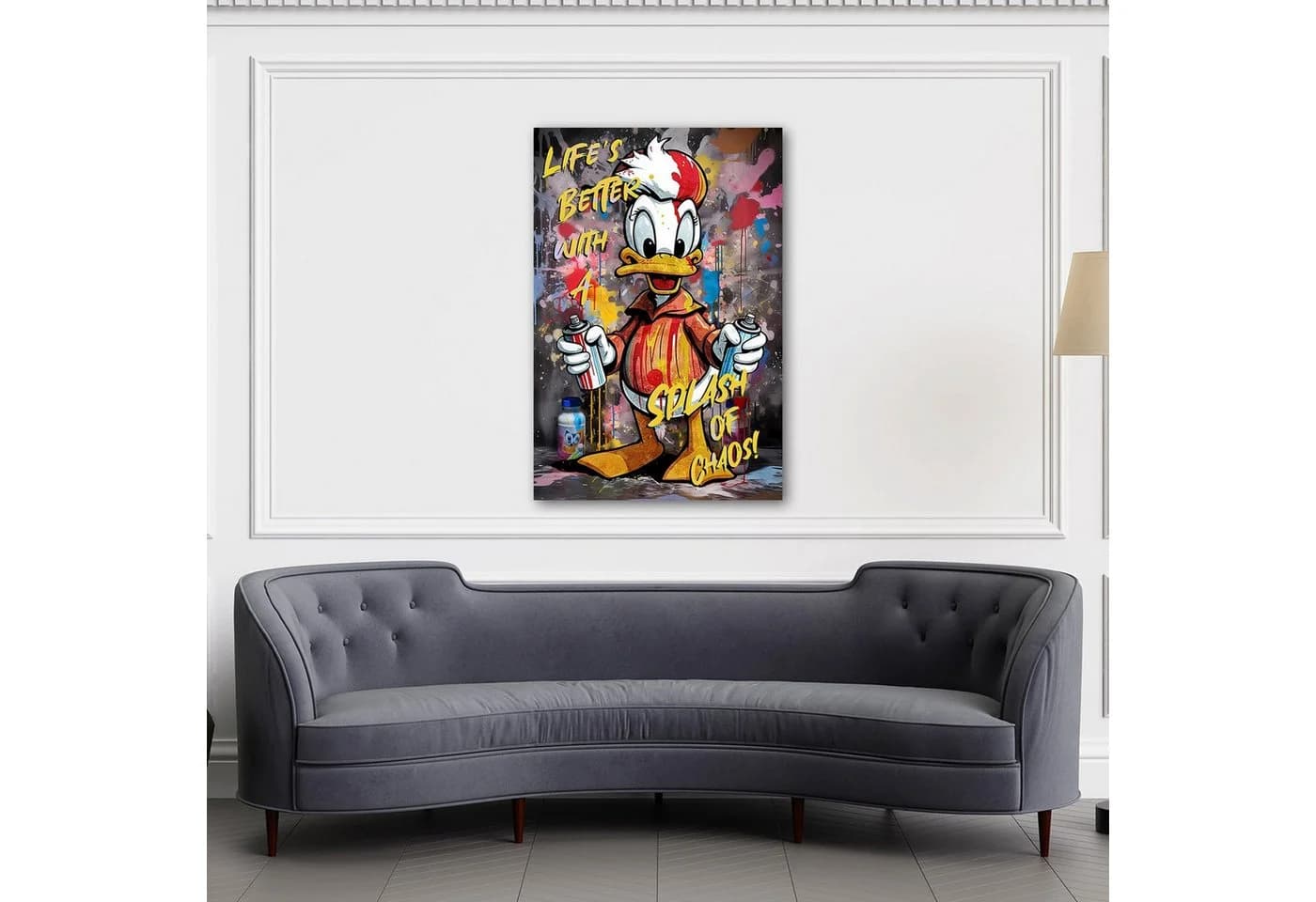 Artedinoi Leinwandbild Graffiti Pop Art bunt Street Art Wandbild