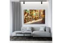 Artedinoi Leinwandbild Italien Toskana malerische Gasse mit Blumen und Café XL Bild 3