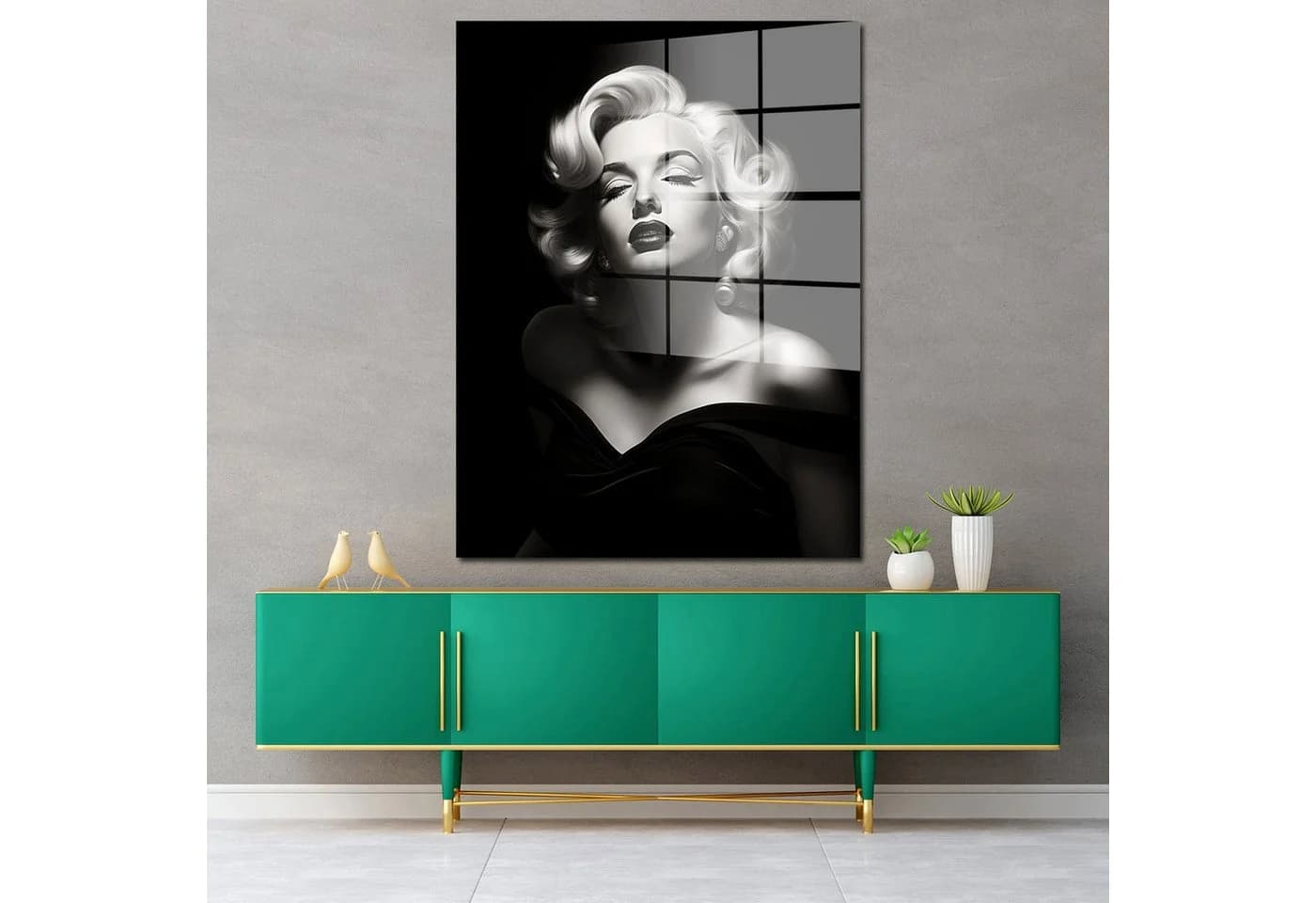 Artedinoi Acrylglasbild Beautiful Marilyn Schwarz Weiß Modern