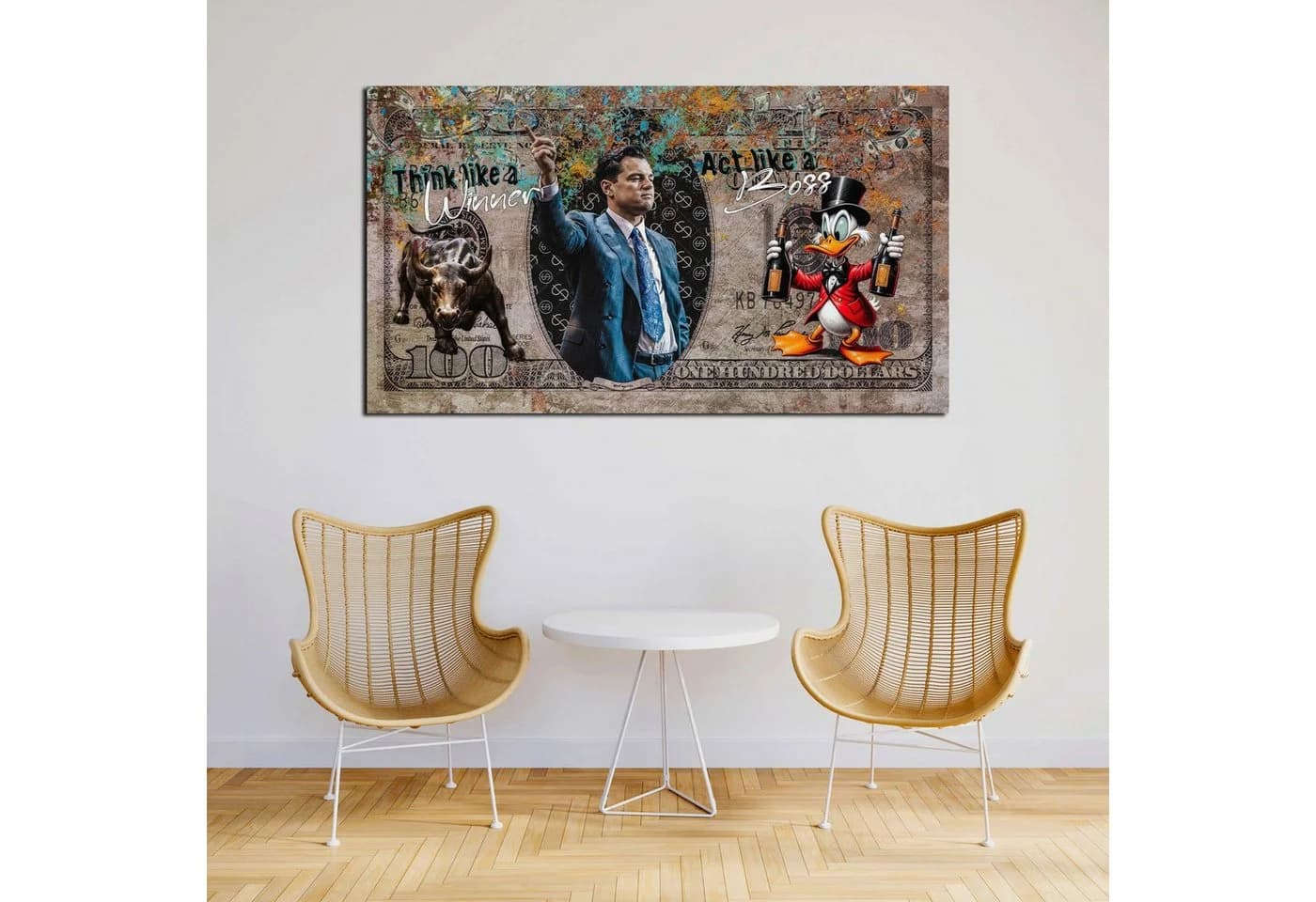 Artedinoi Leinwandbild Wolf of Wall Street Pop Art Comic Motiv - Bild 3