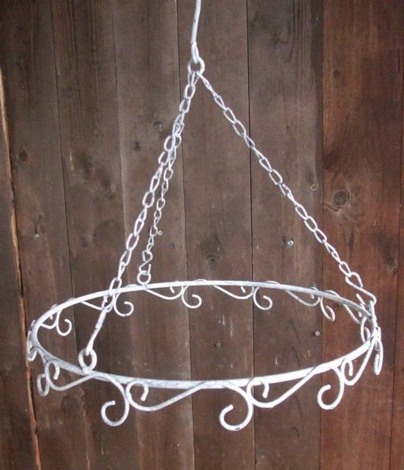 Deko-Impression Dekohänger Küchenhänger Ring m. Haken 30 cm grau Landhaus