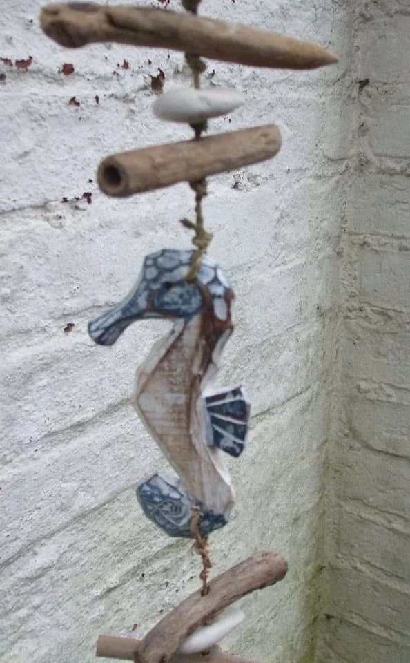 Maritime Deko-Girlande Treibholz mit Seepferdchen - Bild 4
