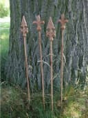Deko-Impression Gartenstecker 4 Stück Rankstäbe Rankhilfe Eisen Rost 60 cm Bild 1
