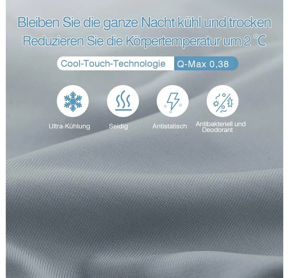 Elegear Kissenhüllen 2er Pack Cooling Grau/Blau Arc-Chill - Bild 3