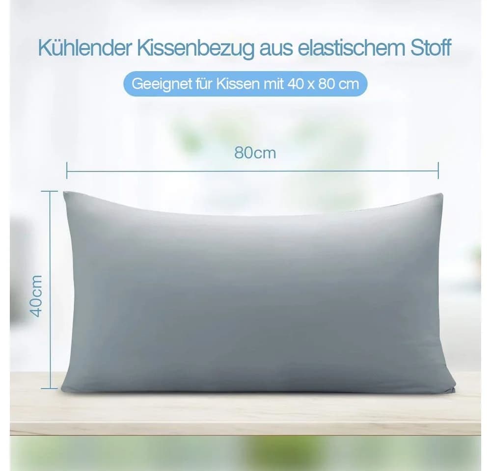 Elegear Kissenhüllen 2er Pack Cooling Grau/Blau Arc-Chill - Bild 4
