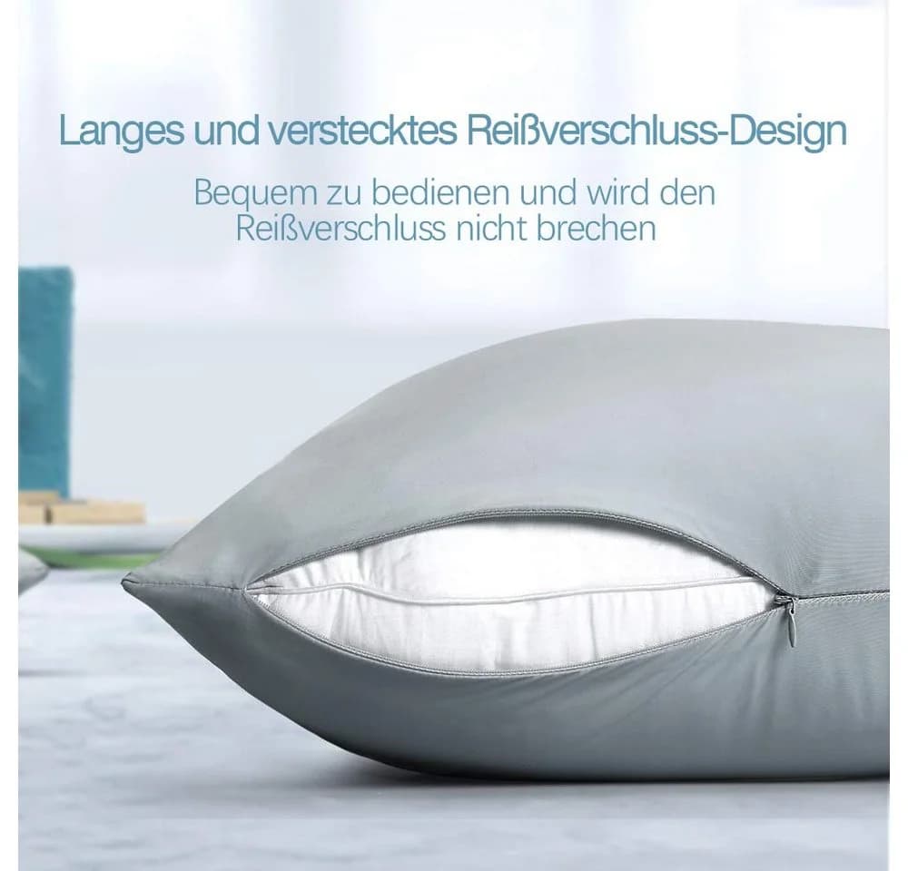 Elegear Kissenhüllen 2er Pack Cooling Grau/Blau Arc-Chill - Bild 5