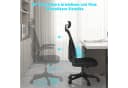 ZAISZE Bürostuhl Ergonomisch mit Kopfstütze & Mesh Bild 4