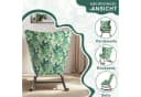HomeMiYN Schaukelstuhl mit Metallgestell und Holzsockel, Grün Bild 5