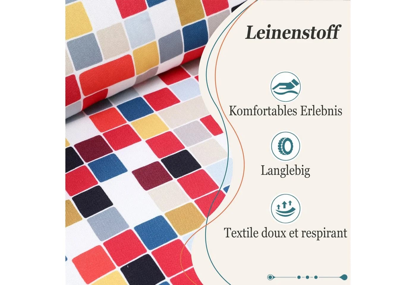 HomeMiYN Ohrensessel Bunt Mosaik Design - Bild 4