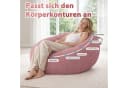 HomeMiYN Sitzsack Rund XXL Rosa Cord Sofa Bild 1