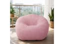 HomeMiYN Sitzsack Rund XXL Rosa Cord Sofa Bild 2