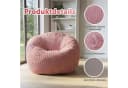 HomeMiYN Sitzsack Rund XXL Rosa Cord Sofa Bild 4