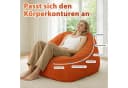 HomeMiYN Sitzsack Cord Birne Beige Bild 1