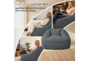 HomeMiYN Sitzsack Birne Grau Cord Sessel Bild 3