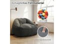 HomeMiYN Sitzsack Birne Grau Cord Sessel Bild 4