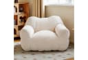 HomeMiYN Sitzsack „Cube“ Cord Creme – Ergonomischer Riesen-Sitzsack Bild 2