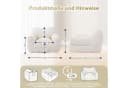 HomeMiYN Sitzsack „Cube“ Cord Creme – Ergonomischer Riesen-Sitzsack Bild 5