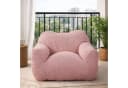 HomeMiYN Sitzsack „Cube“ Rosa Cord mit Tragegriff Bild 2