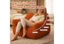 HomeMiYN Sitzsack „Cube“ aus Cord Orange – Ergonomischer Riesen-Sessel Bild 1