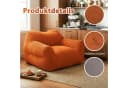 HomeMiYN Sitzsack „Cube“ aus Cord Orange – Ergonomischer Riesen-Sessel Bild 3