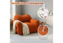 HomeMiYN Sitzsack „Cube“ aus Cord Orange – Ergonomischer Riesen-Sessel Bild 4