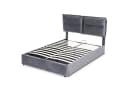 Ulife Boxspringbett Grau Polsterbett hydraulisch Doppelbett 140x200cm Bild 5
