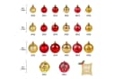 lindahandel 100er Set Weihnachtsbaumkugeln Gold & Rot Kunststoff Bild 1