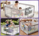ElitVita Laufgitter Laufstall Baby 600D Oxford Stoff Bild 4
