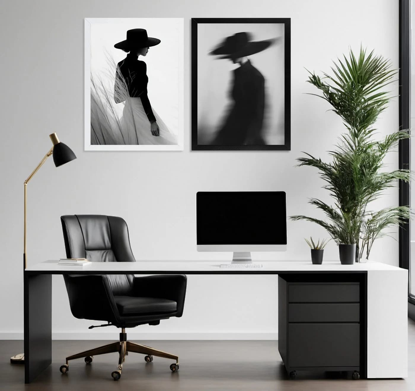 Lindahandel Bilderrahmen 3er Set MDF mit Acrylglas Modern Schwarz/Weiß - Bild 3