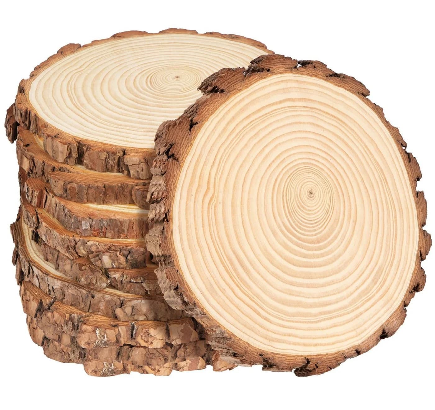 Lindahandel Dekotablett Holzscheibe Kiefer unbehandelt 14-15cm 10mm - Bild 2