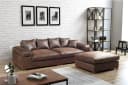 Fun Möbel Big Sofa AREZZO inkl. Hocker Kunstleder Schwarz Bild 2