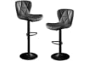 HawthyHome Barhocker 2er Set Schwarz Höhenverstellbar 360° Drehbar Bild 2