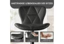 HawthyHome Barhocker 2er Set Schwarz Höhenverstellbar 360° Drehbar Bild 4