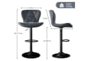 HawthyHome Barhocker Set 2er, Höhenverstellbar, Rückenlehne, 360° Drehbar Bild 1