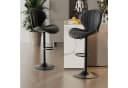HawthyHome Barhocker Set 2er, Höhenverstellbar, Schwarz Bild 2