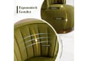LVHOM Drehsessel 360° Grün Samt Ergonomisch Bild 5