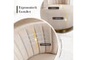 LVHOM Drehsessel 360° Beige Samt Ergonomisch Bild 5