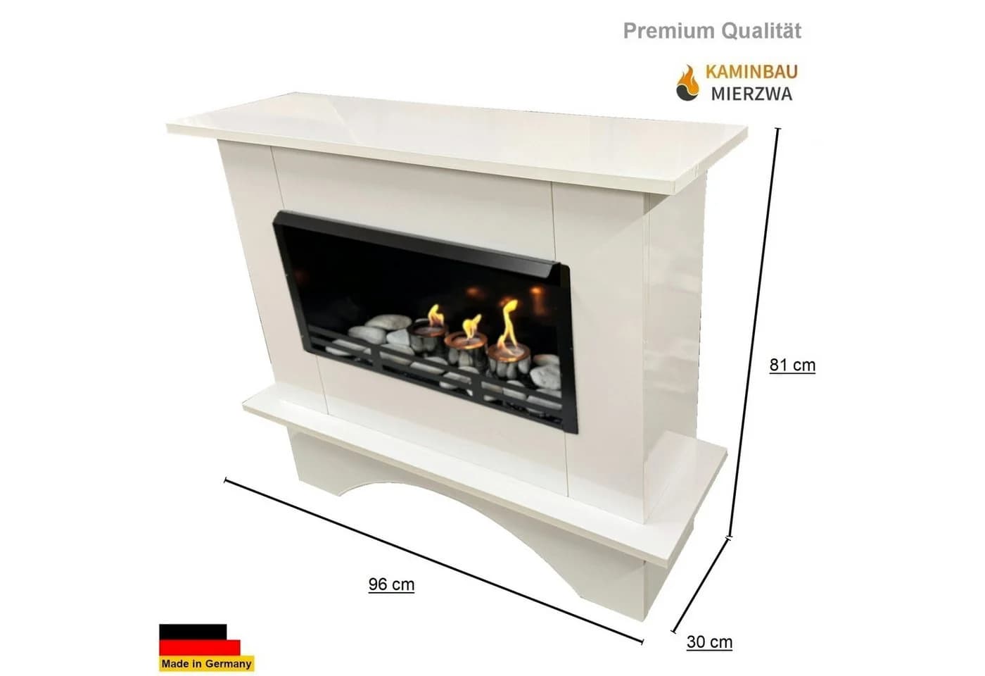 Kaminbau Mierzwa Dekokamin Nina Weiß 17-tlg. Set