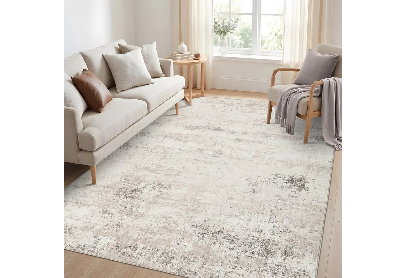 GarveeMore Teppich Moderner Abstrakter Künstlerischer Look Wohnzimmer