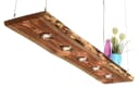 Blockholz-Schmiede Hängeleuchte Lärchen Geflammt LED Warmweiß Bild 3