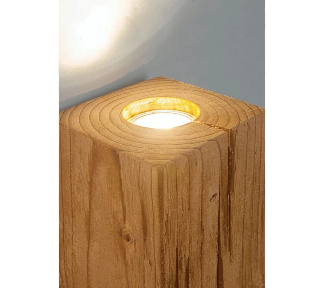 Blockholz-Schmiede Wandleuchte Altholz LED Dimmbar Fernbedienung GU10 2700K - Bild 5