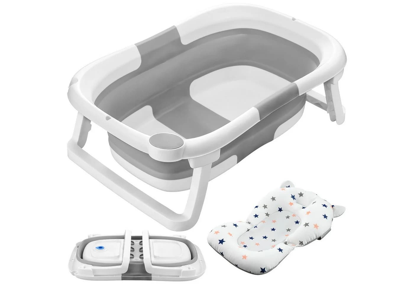 Faltbare und klappbare Babybadewanne aus Silikon - Bild 3