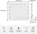 YOLEO Schminkspiegel 14 LED Hollywood Schminktischspiegel 3 Farbtemperaturen Bild 5
