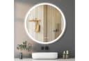 YOLEO Badspiegel Rund LED Wandspiegel mit Uhr und Temperatur Bild 2